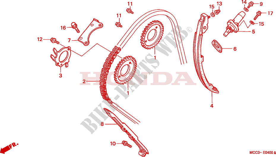 NOK KETTING/SPANNER voor Honda CB 1100 X11 2000