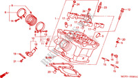 ACHTER CILINDER HOOFD voor Honda VTR 1000 SP2 RC51 2002