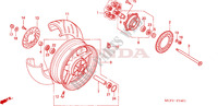 ACHTER WIEL(VTR1000SP2/3/4/5/6) voor Honda VTR 1000 SP2 RC51 2002