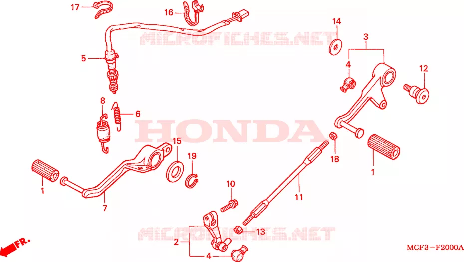 PEDAAL Honda MOTO 1000 SP 2006  VTR1000SP6