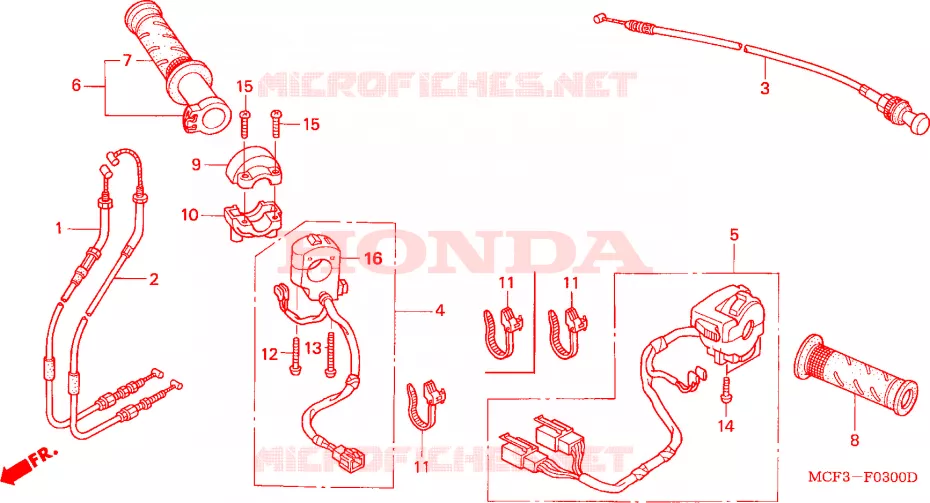SCHAKELAAR/KABEL Honda MOTO 1000 SP 2004  VTR1000SP4