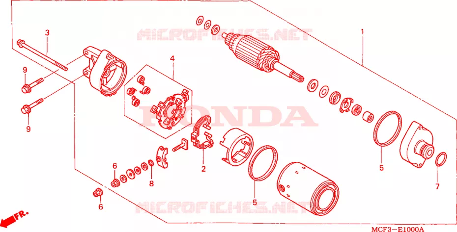 STARTEN MOTOR Honda MOTO 1000 SP 2004  VTR1000SP3
