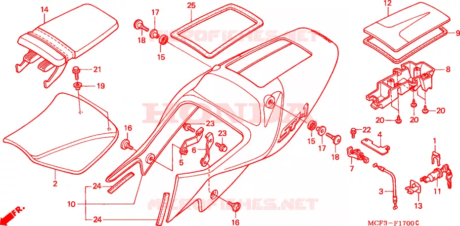 ZITTING/ZITTING KAP Honda MOTO 1000 SP 2006  VTR1000SP6