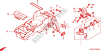 ACHTER STROOMLIJNKAP (CBR900RRY,1/RE1) voor Honda CBR 929 FIREBLADE ERION 2001