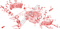 CILINDERKOP(ACHTER) voor Honda VT 1100 SHADOW C2 SABRE 2000
