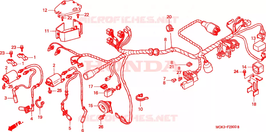 BEDRADINGSBUNDEL Honda MOTO 1100 SHADOW 2000  VT1100C2Y