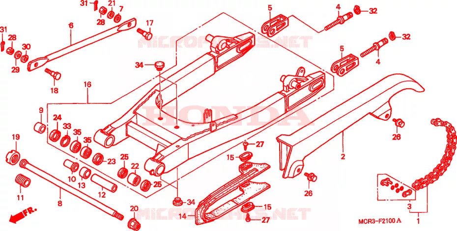 ZWAAI-ARM Honda MOTO 750 SHADOW 2003  VT750DCB3