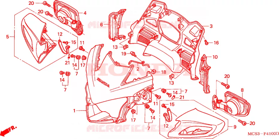 BOVEN KAP Honda MOTO 1300 PAN-EUROPEAN 2003  ST13003