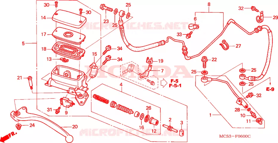KOPPELING HOOFDCILINDER Honda MOTO 1300 PAN-EUROPEAN 2003  ST1300A2