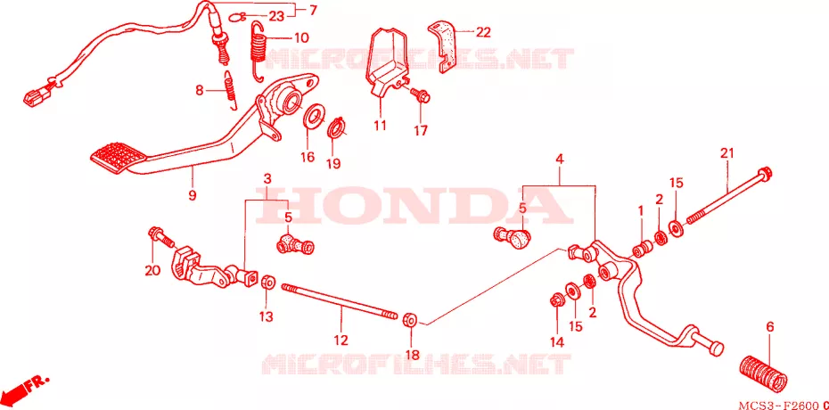 PEDAAL Honda MOTO 1300 PAN-EUROPEAN 2003  ST13003
