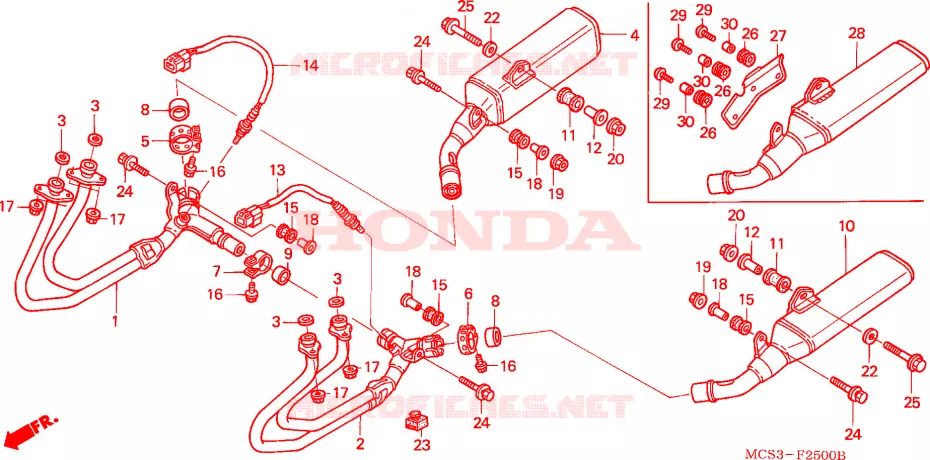UITLAATDEMPER Honda MOTO 1300 PAN-EUROPEAN 2002  ST13002
