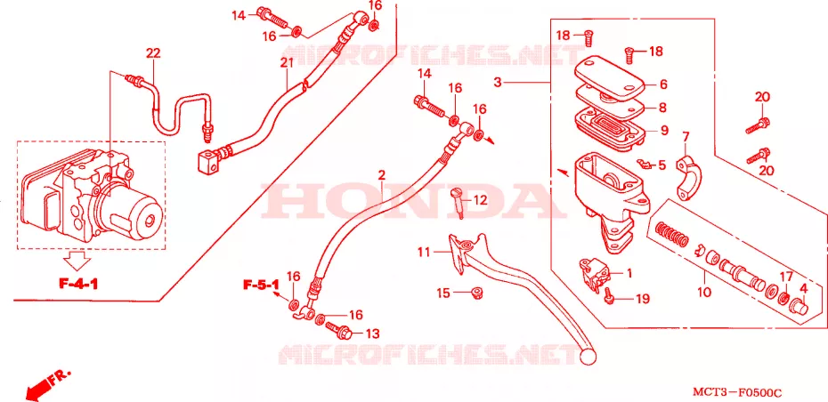 ACHTER REM HOOFD CILINDER Honda SCOOTER 600 SILVERWING 2004  FJS600D3