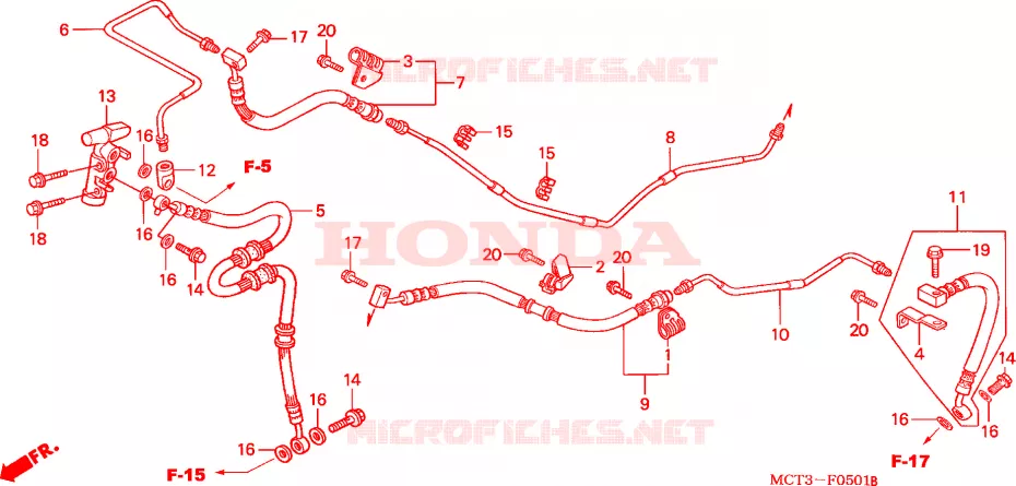 ACHTERREM PIJP (FJS6001/2/D3/D4/D5) Honda SCOOTER 600 SILVERWING 2003  FJS600D3