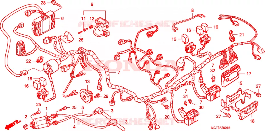 BEDRADINGSBUNDEL (FJS600A3/A4/A5) Honda SCOOTER 600 SILVERWING 2005  FJS600A4
