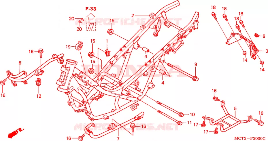 FRAME CHASSIS Honda SCOOTER 600 SILVERWING 2005  FJS600A4