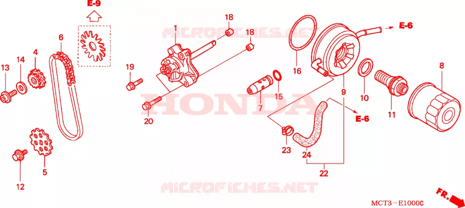 OLIEPOMP Honda SCOOTER 600 SILVERWING 2002  FJS6002