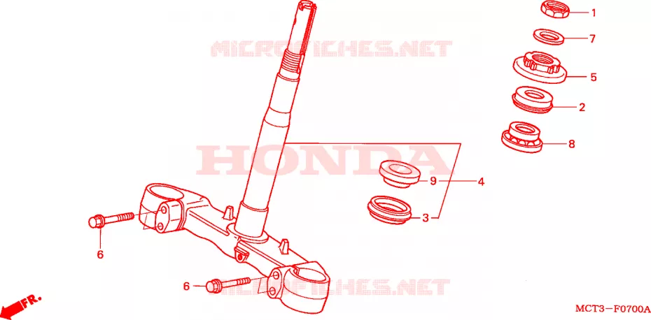 STURING STANG Honda SCOOTER 600 SILVERWING 2005  FJS600D4
