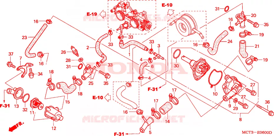 WATERPOMP Honda SCOOTER 600 SILVERWING 2003  FJS600A3