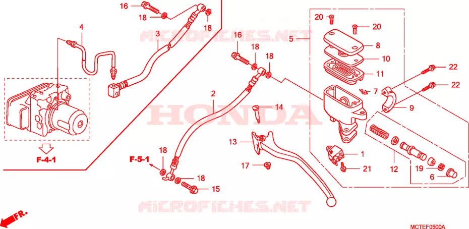 ACHTER REM HOOFD CILINDER Honda SCOOTER 600 SILVERWING 2006  FJS600D6