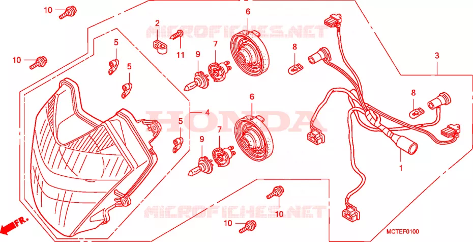 KOPLAMP Honda SCOOTER 400 SILVERWING 2006  FJS400D6