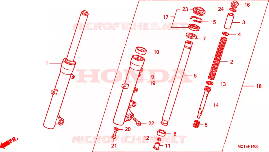 VOOR VORK Honda SCOOTER 600 SILVERWING 2006  FJS600A6
