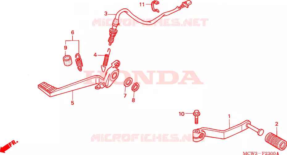 PEDAAL Honda MOTO 800 VFR 2003  VFR800A3