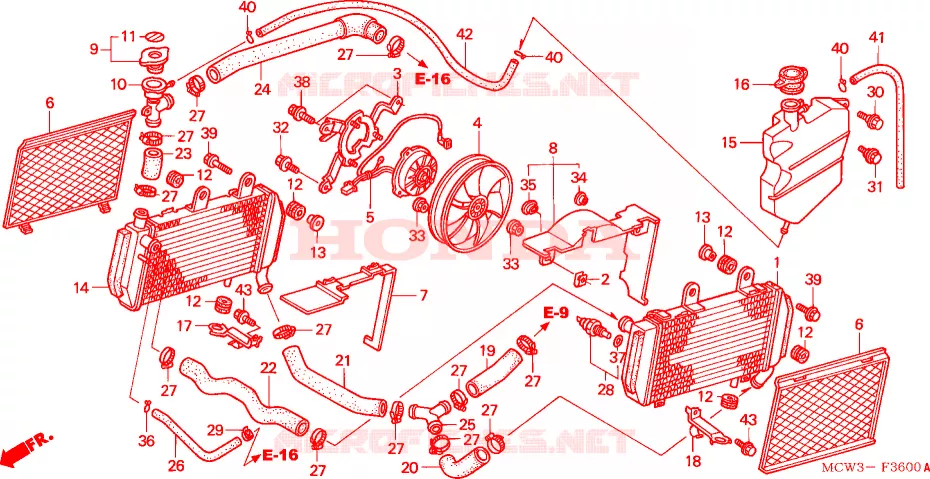 RADIATOR Honda MOTO 800 VFR 2003  VFR800A3