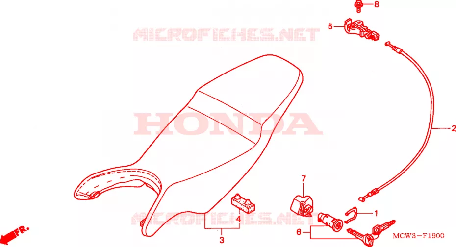 ZITTING Honda MOTO 800 VFR 2003  VFR8003