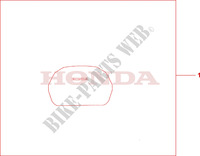 TOP BOX COVER voor Honda VFR 800 VTEC ABS 2008