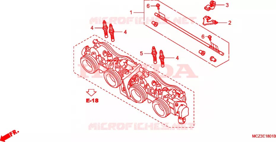 GAS HUIS (COMPONENT ONDERDELEN) Honda MOTO 900 HORNET 2006  CB900F6