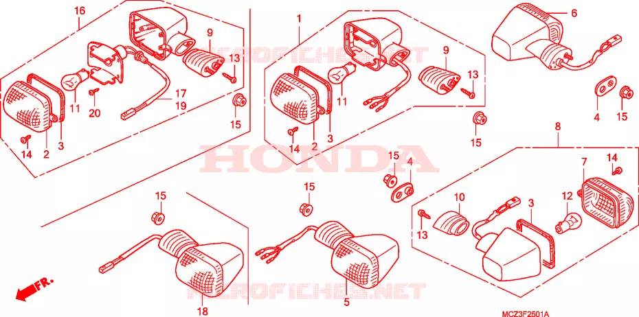 KNIPPERLICHT (CM/U) Honda MOTO 900 HORNET 2005  CB900F5