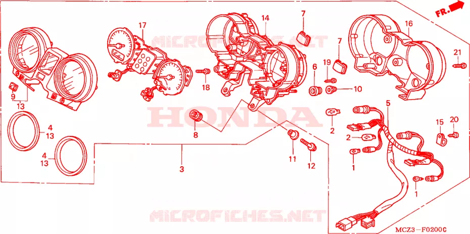 METER Honda MOTO 900 HORNET 2005  CB900F4