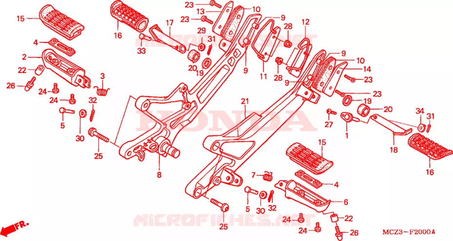 OPSTAP Honda MOTO 900 HORNET 2005  CB900F4