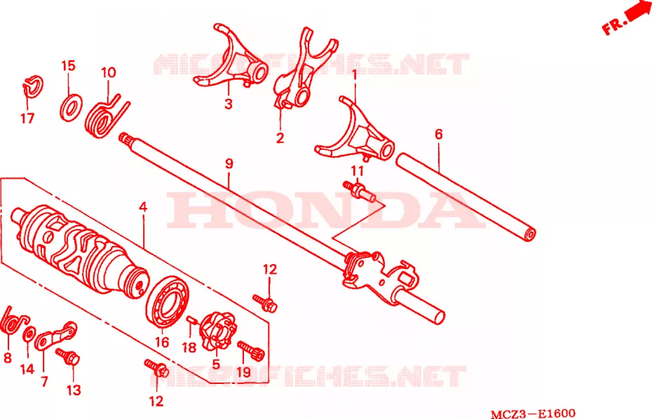 SCHAKELING TROMMEL Honda MOTO 900 HORNET 2005  CB900F5
