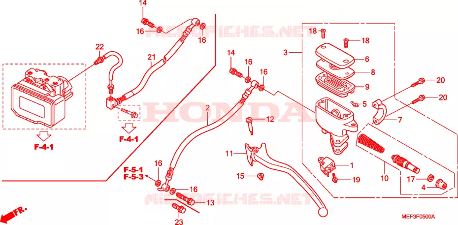 ACHTER REM HOOFD CILINDER Honda SCOOTER 400 SILVERWING 2012  FJS400D9