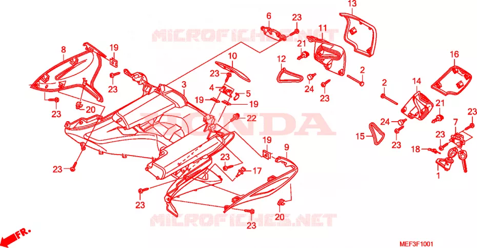 BINNEN BOX(FJS400D9/FJS400A) Honda SCOOTER 400 SILVERWING 2013  FJS400D9