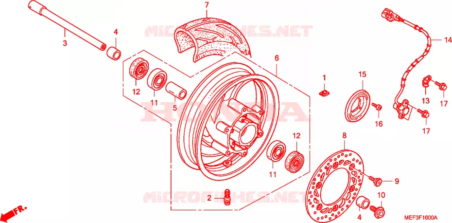 VOOR WIEL Honda SCOOTER 400 SILVERWING 2010  FJS400D9