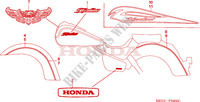 MERK voor Honda SHADOW VT 750 AERO ABS 2005