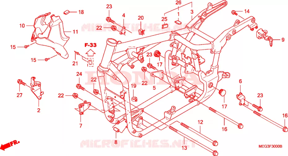 FRAME CHASSIS Honda MOTO 750 SHADOW 2006  VT750C6