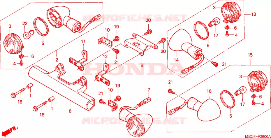 KNIPPERLICHT Honda MOTO 750 SHADOW 2005  VT750CA5