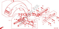 ACHTER STROOMLIJNKAP/VASTHOUDRAIL voor Honda SHADOW VT 750 AERO ABS 2010