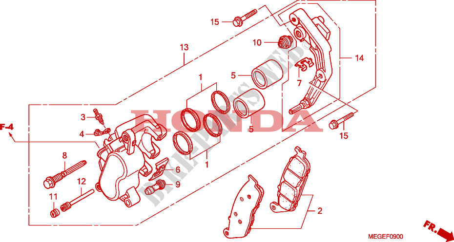 VOOR REMKLAUW voor Honda SHADOW VT 750 AERO ABS 2010