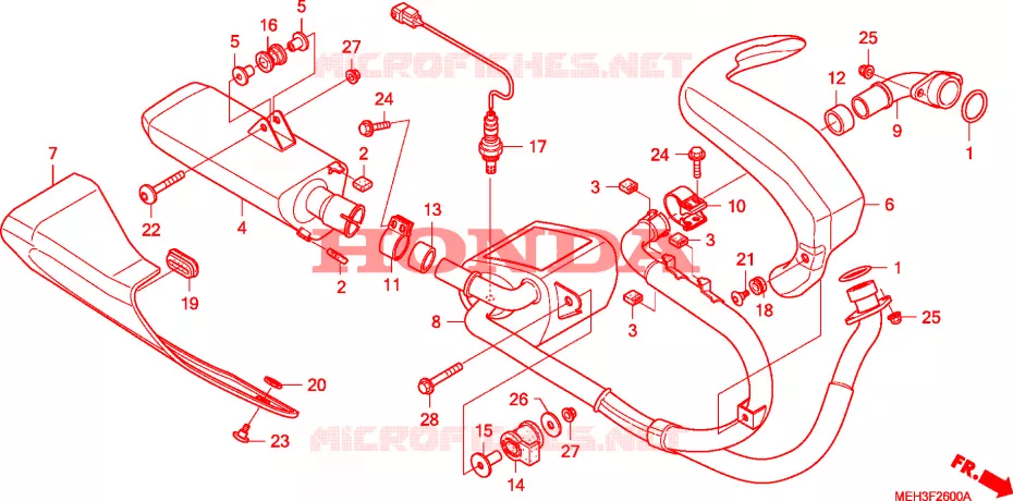 UITLAATDEMPER Honda MOTO 700 DN01 2010  NSA700A9