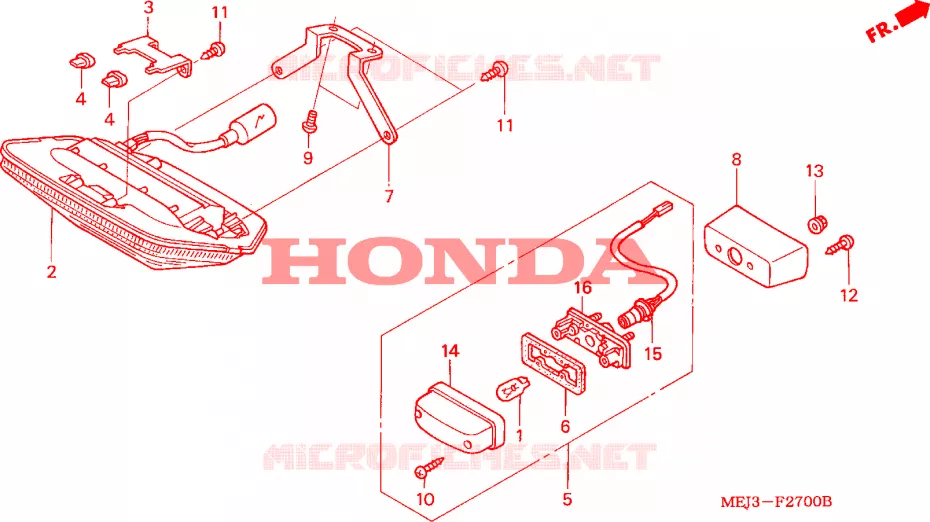 ACHTERLICHT Honda MOTO 1300 CB 2003  CB1300F13