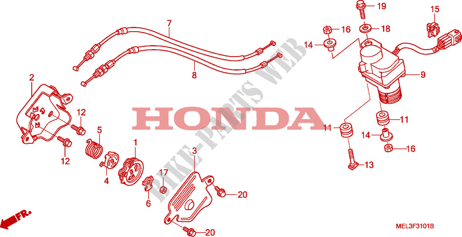 SERVOMOTOR  voor Honda CBR 1000 RR FIREBLADE REPSOL 2007