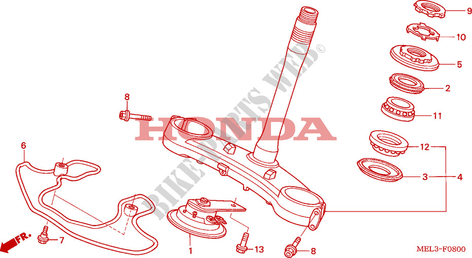 STURING STANG voor Honda CBR 1000 RR FIREBLADE HRC 2007