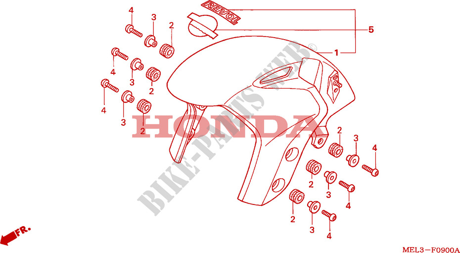VOOR STROOMLIJNKAP voor Honda CBR 1000 RR FIREBLADE HRC 2007