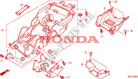 ACHTER STROOMLIJNKAP voor Honda CBR 1000 RR FIREBLADE ABS BLACK 2011