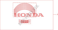 KIT WIEL STICKERS voor Honda CBR 1000 RR FIREBLADE TRICOLOUR 2010