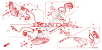 KNIPPERLICHT(CBR1000RR9,A,B/RA9,A,B) voor Honda CBR 1000 RR FIREBLADE NOIRE 2010